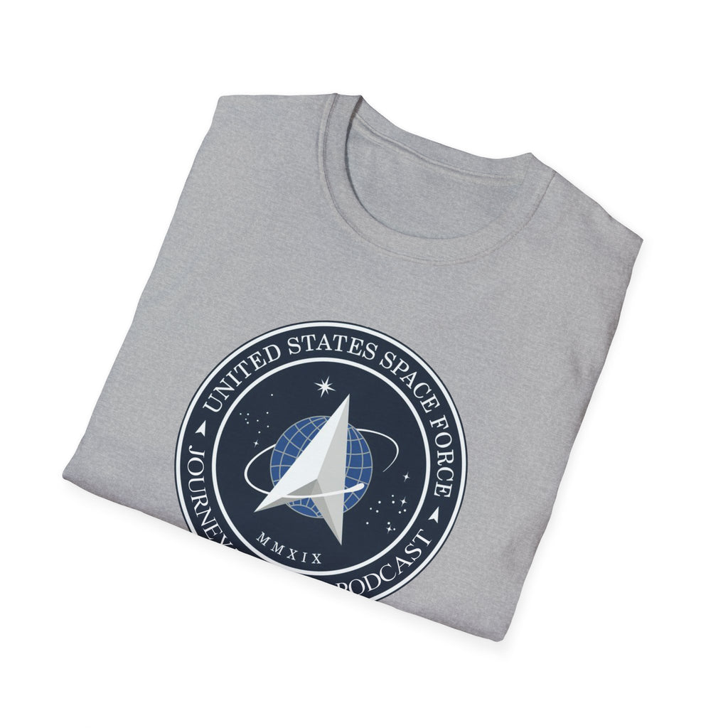 Space Program Emblem T-Shirt — "Journey to Truth, Explore" Astronaut Badge Tee
