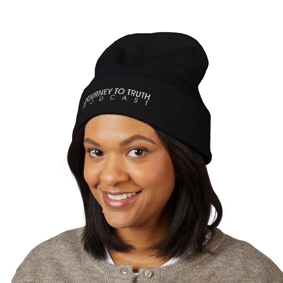 Journey to Truth Podcast Embroidered Cuffed Beanie
