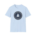 Space Program Emblem T-Shirt — "Journey to Truth, Explore" Astronaut Badge Tee