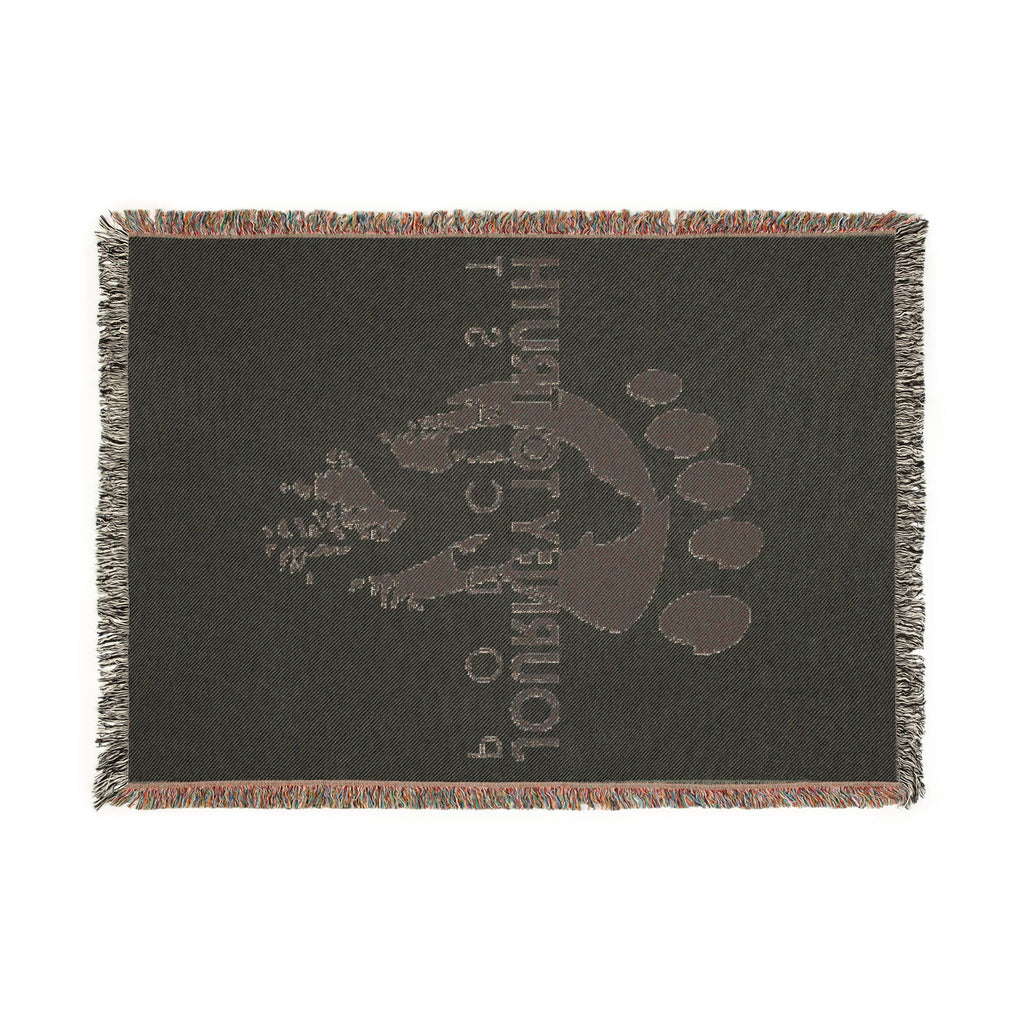 Woven Blanket — "Journey to Truth - Sasquatch" Throw Blanket, Cozy Camper & Nature Lover Gift