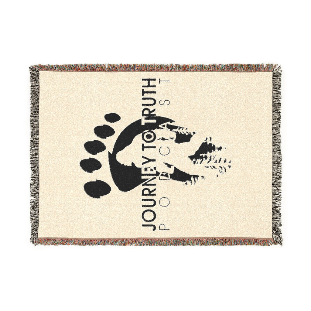 Woven Blanket — "Journey to Truth - Sasquatch" Throw Blanket, Cozy Camper & Nature Lover Gift