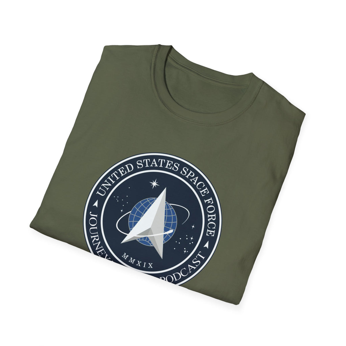 Space Program Emblem T-Shirt — "Journey to Truth, Explore" Astronaut Badge Tee