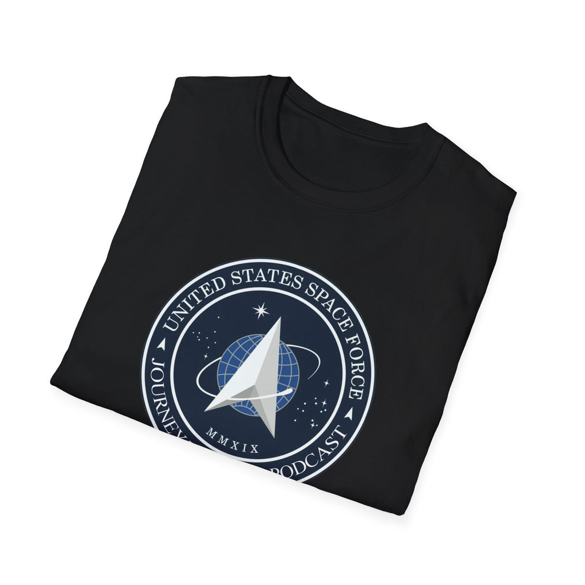 Space Program Emblem T-Shirt — "Journey to Truth, Explore" Astronaut Badge Tee