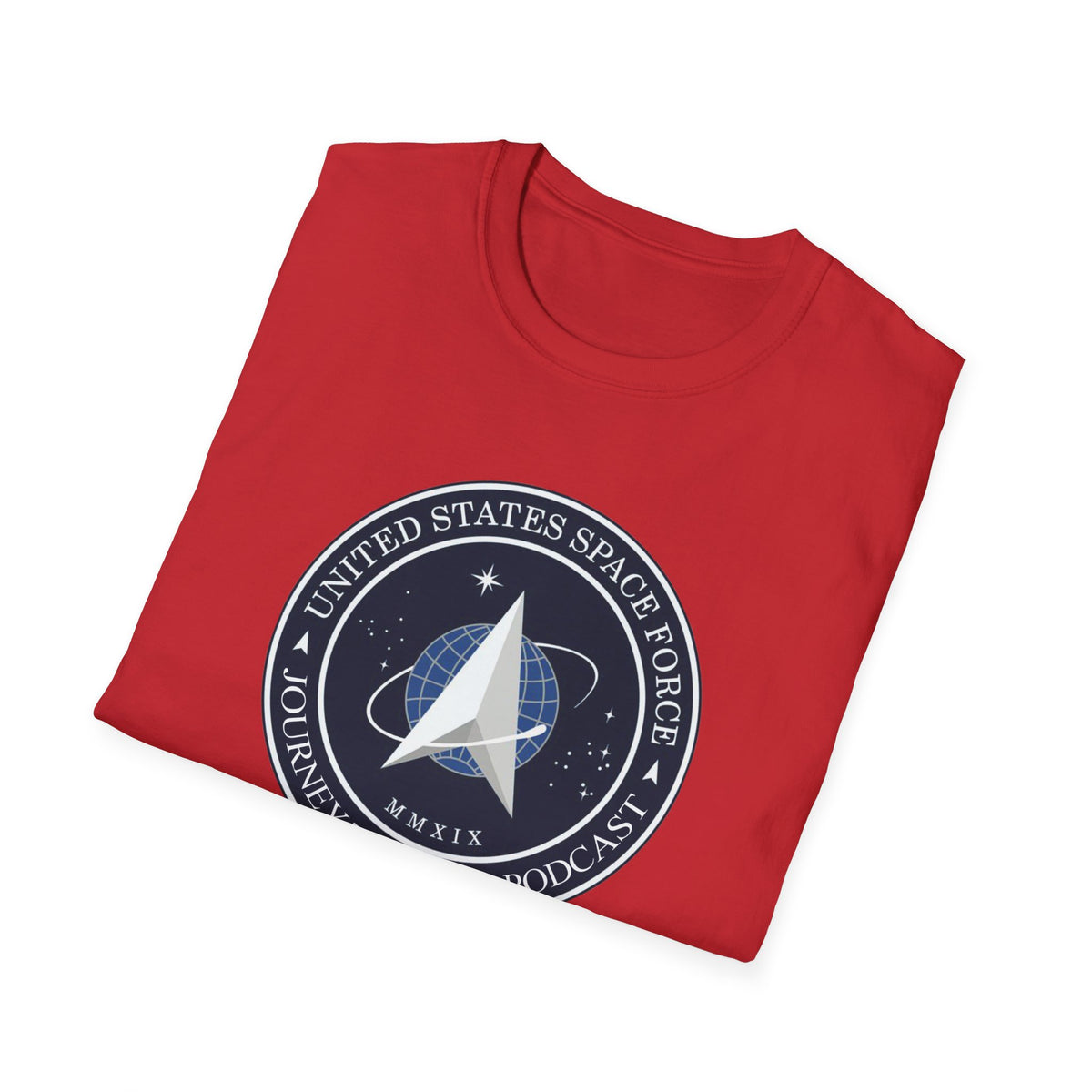 Space Program Emblem T-Shirt — "Journey to Truth, Explore" Astronaut Badge Tee